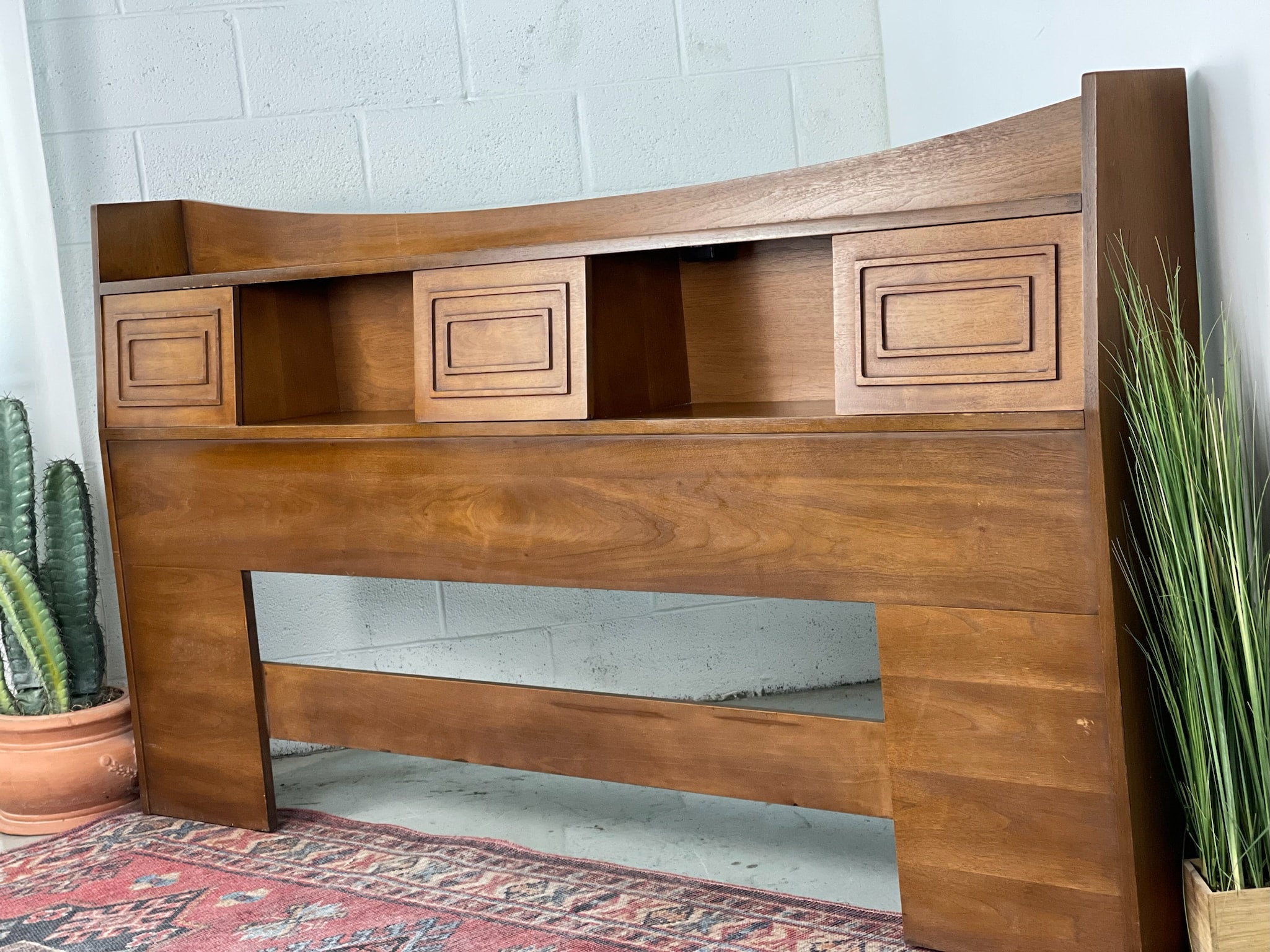 Rare Broyhill Sculptra King Headboard SimplyMidKC