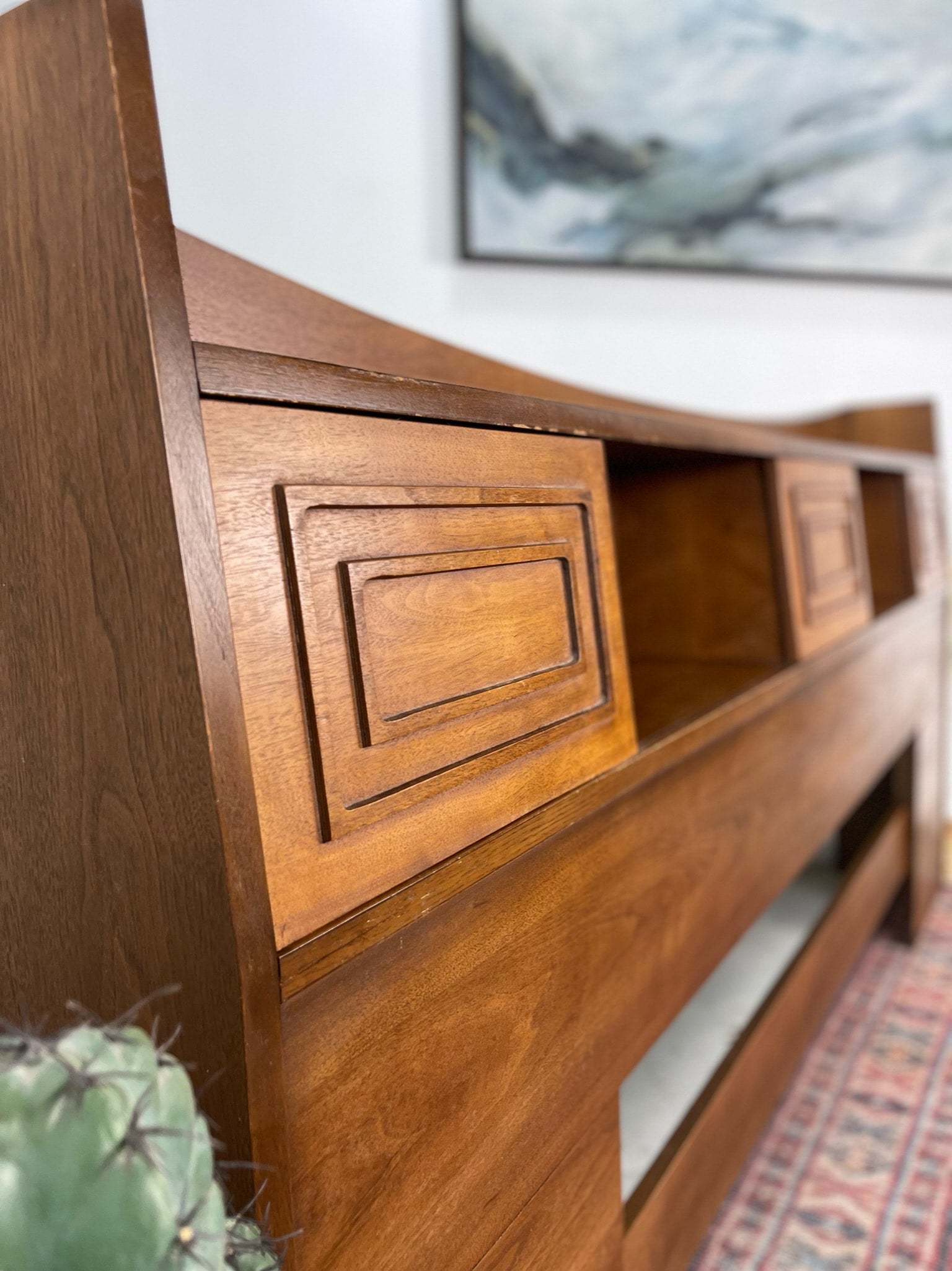 Rare Broyhill Sculptra King Headboard SimplyMidKC