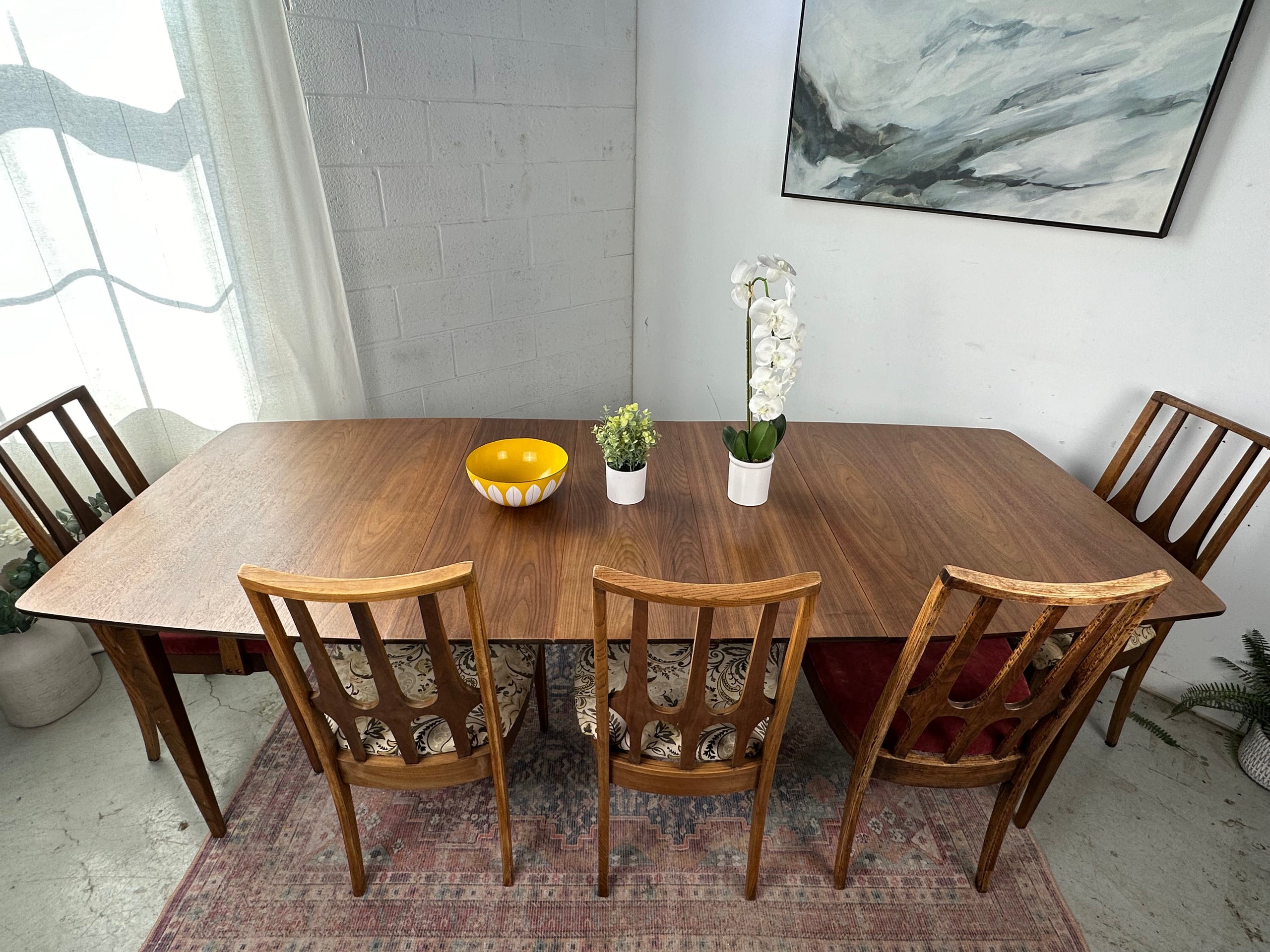 Refinished MidCentury Modern Extendable Walnut Dining Table SimplyMidKC