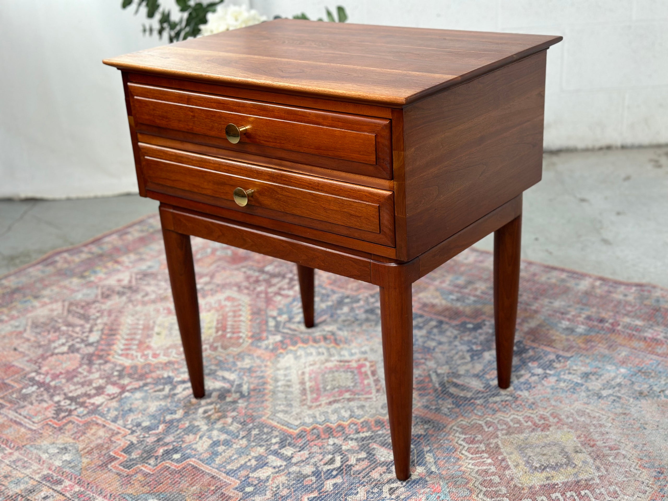 Solid Cherry Mid Century Modern Side Table by Willet SimplyMidKC
